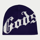Godspeed Og Logo Studded Beanie Navy/White