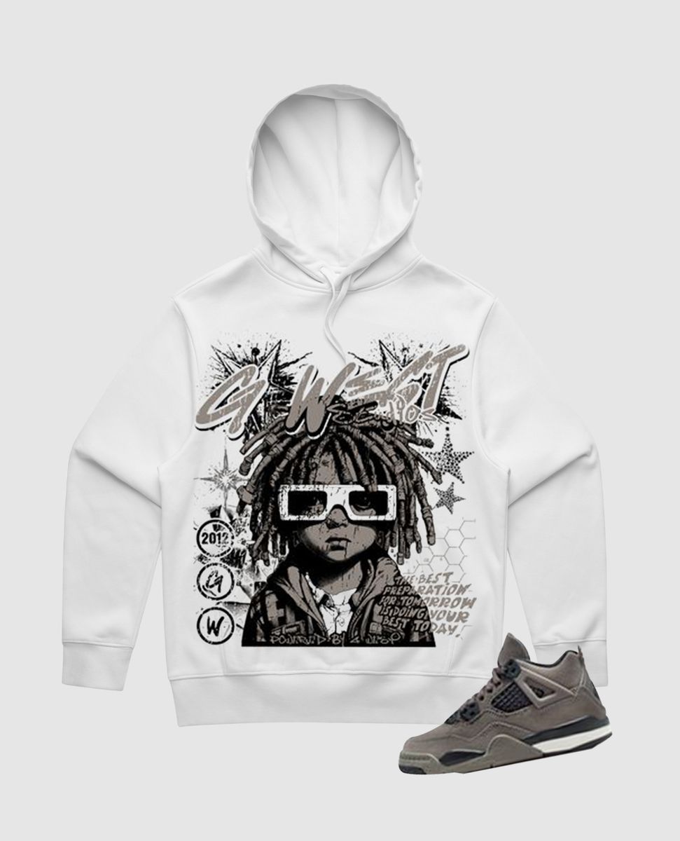 G west Men's urban genesis hoodie White/Cave stone