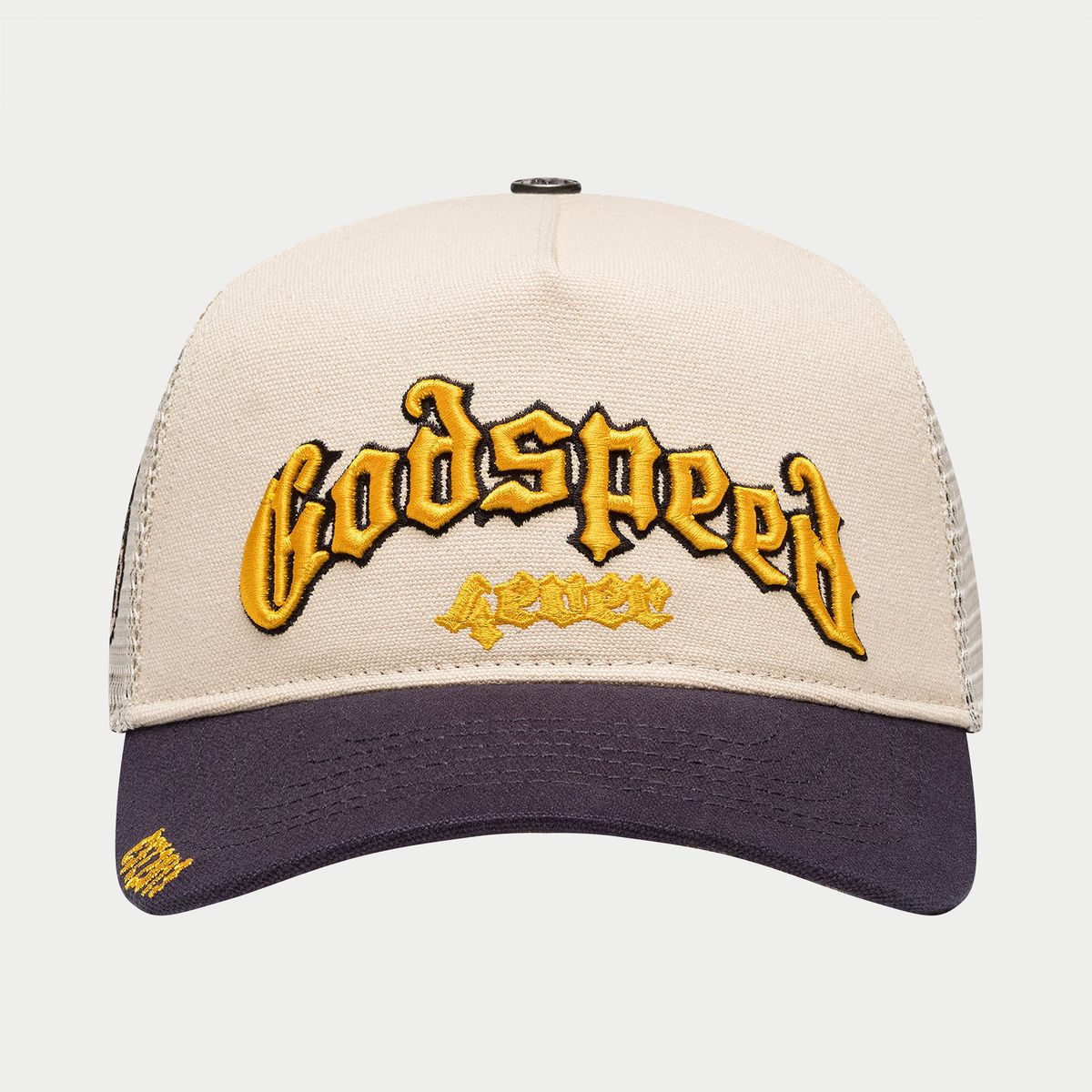 Godspeed Gs Forever Trucker Hat Bone/Yellow/Navy Blue