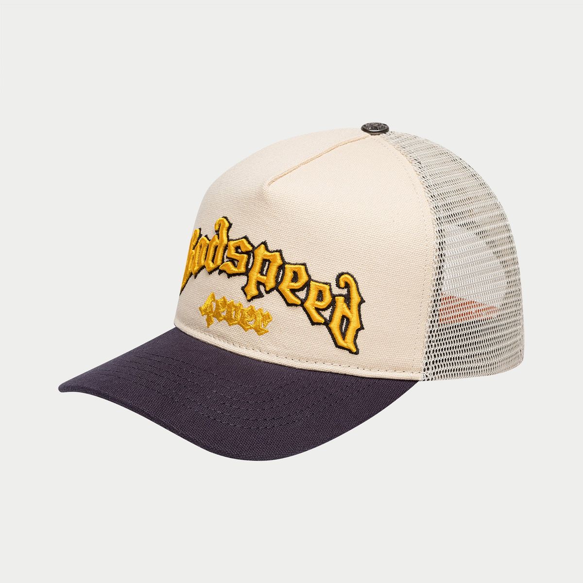 Godspeed Gs Forever Trucker Hat Bone/Yellow/Navy Blue