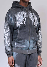 First Row Tribal baggy Jogger Set Black