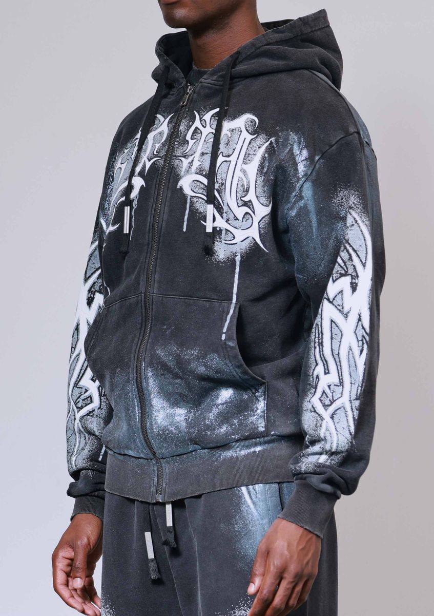 First Row Tribal baggy Jogger Set Black