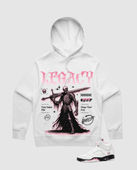 G west Men's Metal undead hoodie white/pink