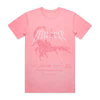 Hasta Muerte Rhinestone Scorpion Country Club Tee Pink