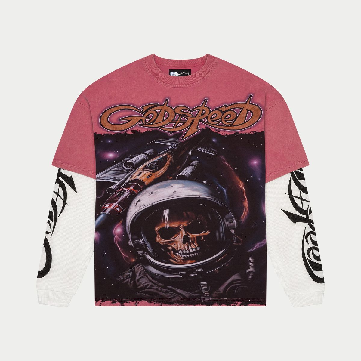 Godspeed Space Traveler Layered L/S Tee Pink