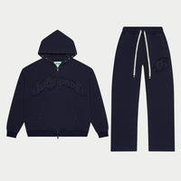 Godspeed Symmetric Studded Jogging Set Navy Blue