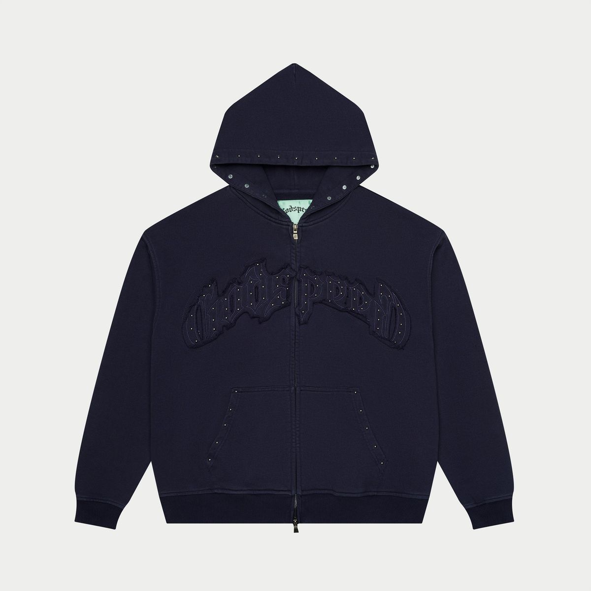 Godspeed Symmetric Studded Jogging Set Navy Blue