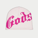 Godspeed OG Logo Studded Beanie Pink/White