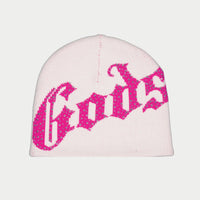 Godspeed OG Logo Studded Beanie Pink/White