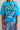 First Row Lost Utopia Graphic Rhinestone Crop Tee Turquoise