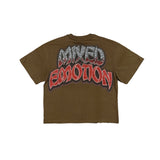 Mixed Emotion Rhinestone Apocalypse Tee Brown