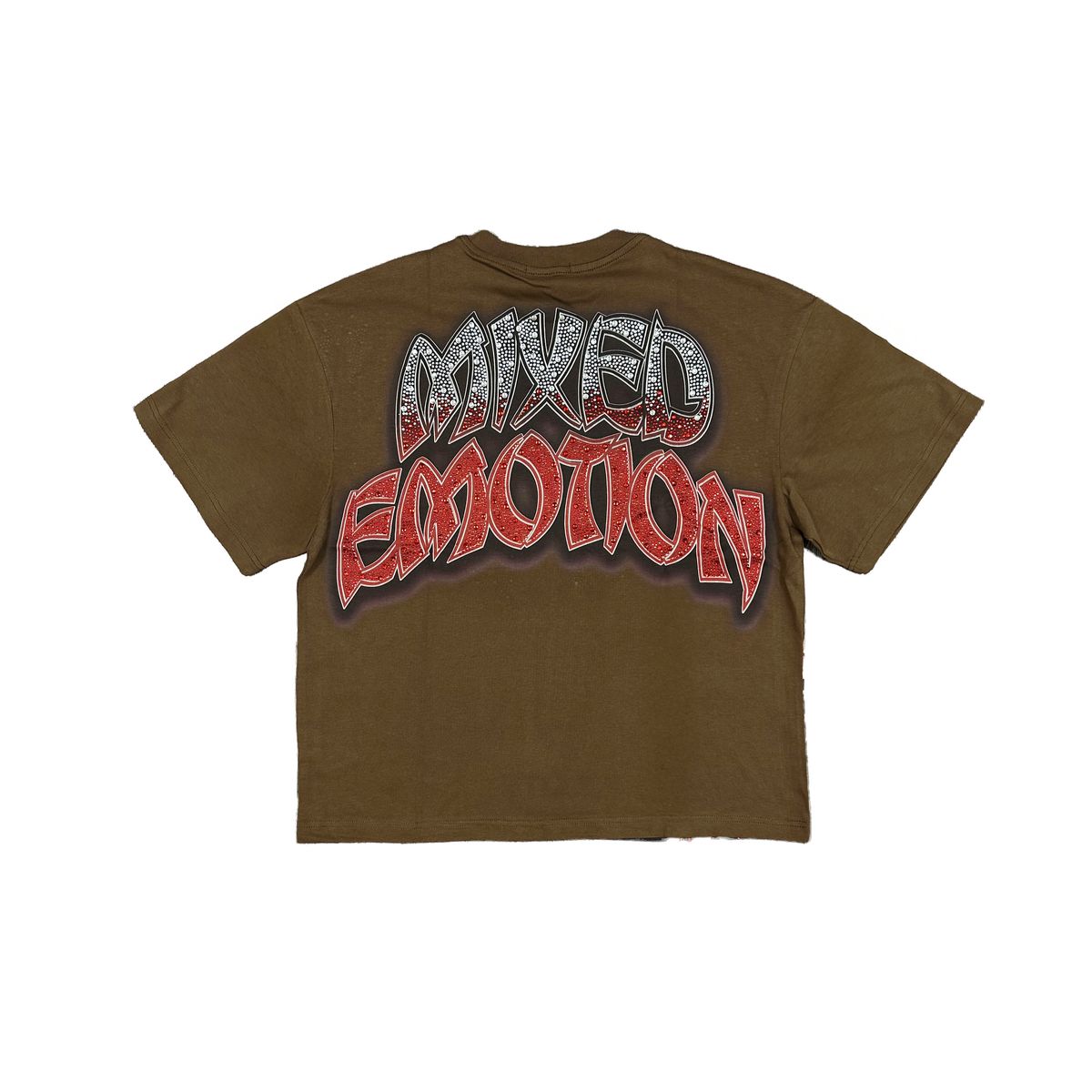Mixed Emotion Rhinestone Apocalypse Tee Brown