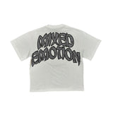 Mixed Emotion Rhinestone Arch Angel Tee white