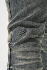 Serenede Gunmetal Jeans Steel Blue Grey Overdye