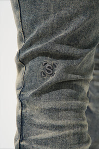 Serenede Gunmetal Jeans Steel Blue Grey Overdye