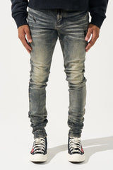 Serenede Gunmetal Jeans Steel Blue Grey Overdye