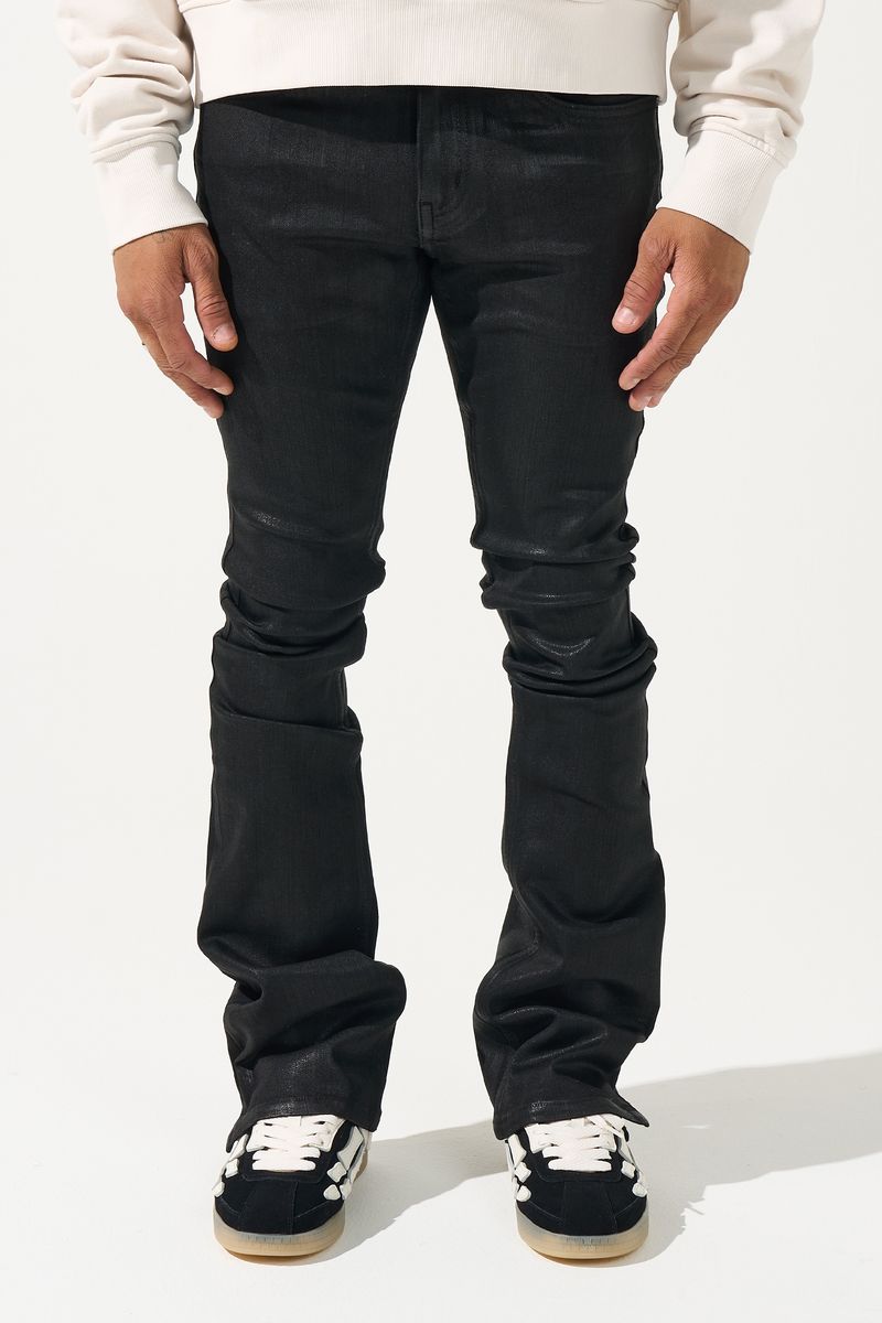 Serenede ONYX Stacked Jeans Coated Black
