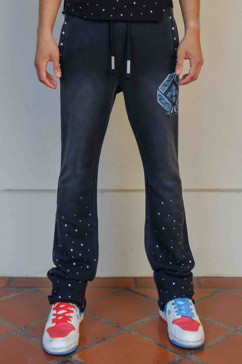 First Row Faith Dealer A Sacred Vow Sublime Light Stacked Jogger set Black