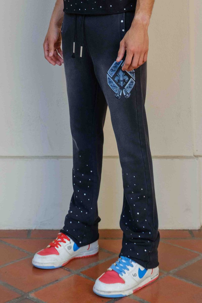 First Row Faith Dealer A Sacred Vow Sublime Light Stacked Jogger set Black