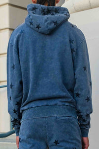 First Row Made In Heaven Gathered Star Stacked Jogger set Dark Grey