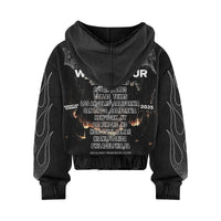 Vtilted Death Proof Zip up Hoodie Washed Black