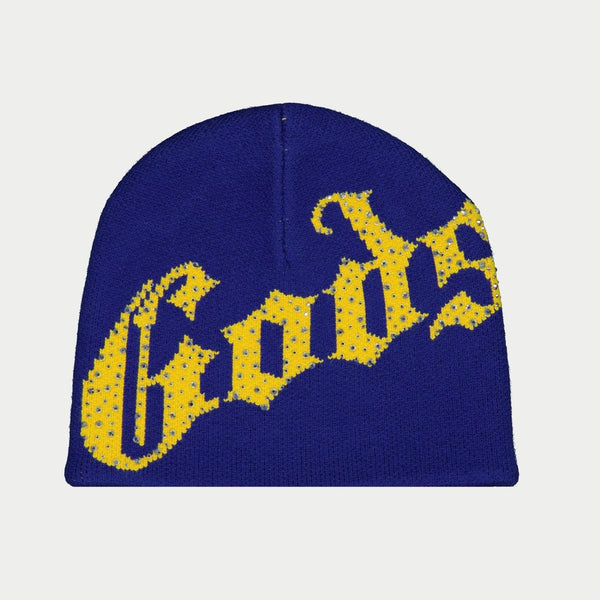 Godspeed OG Logo Studded Beanie Blue/Yellow – VIP Clothing Stores
