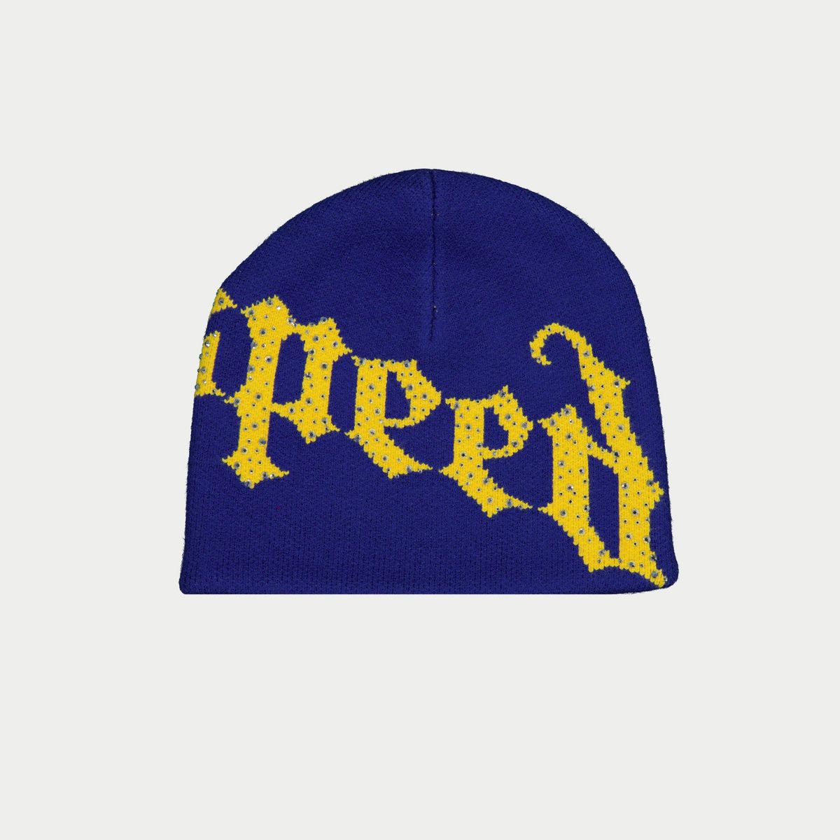 Godspeed OG Logo Studded Beanie Blue/Yellow