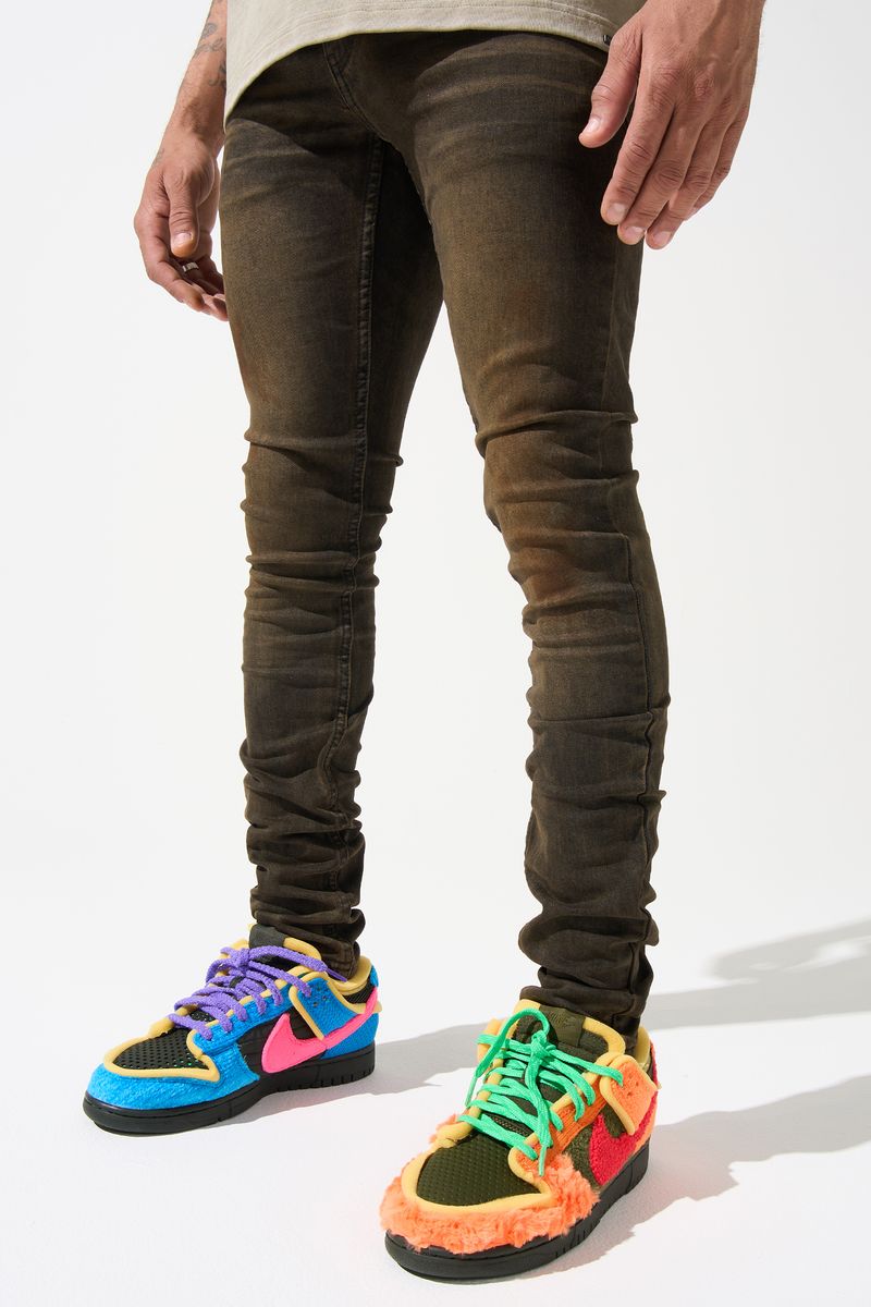 SERENEDE Cortado Espresso Brown Coffee Wash Jeans