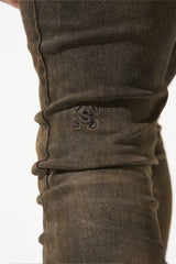 SERENEDE Cortado Espresso Brown Coffee Wash Jeans