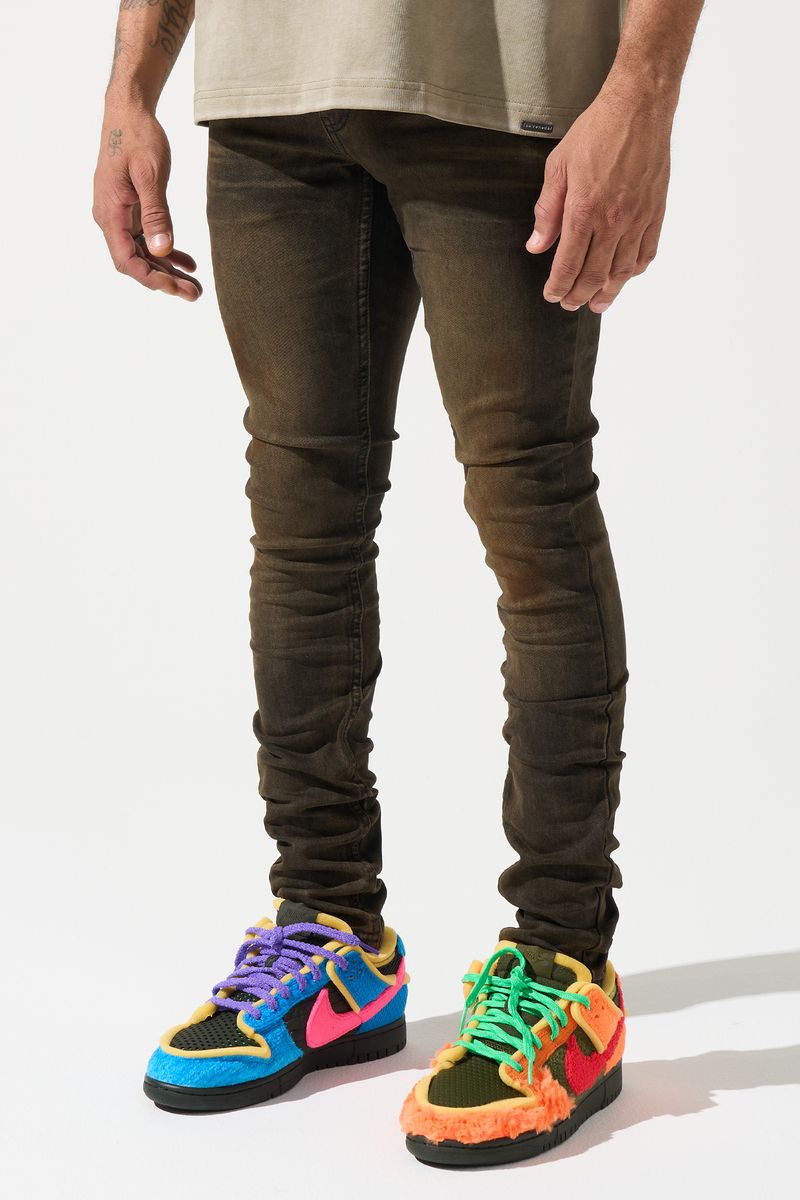 SERENEDE Cortado Espresso Brown Coffee Wash Jeans