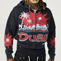 Duaa Dreams Zip Up Hoodie Black Black / Red