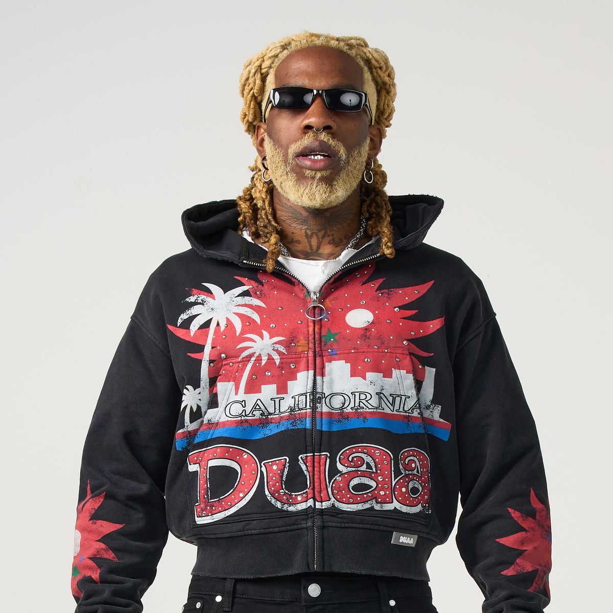 Duaa Dreams Zip Up Hoodie Black Black / Red – VIP Clothing Stores