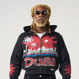 Duaa Dreams Zip Up Hoodie Black Black / Red