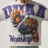 Duaa Rhinestone Tiger Tee Cream