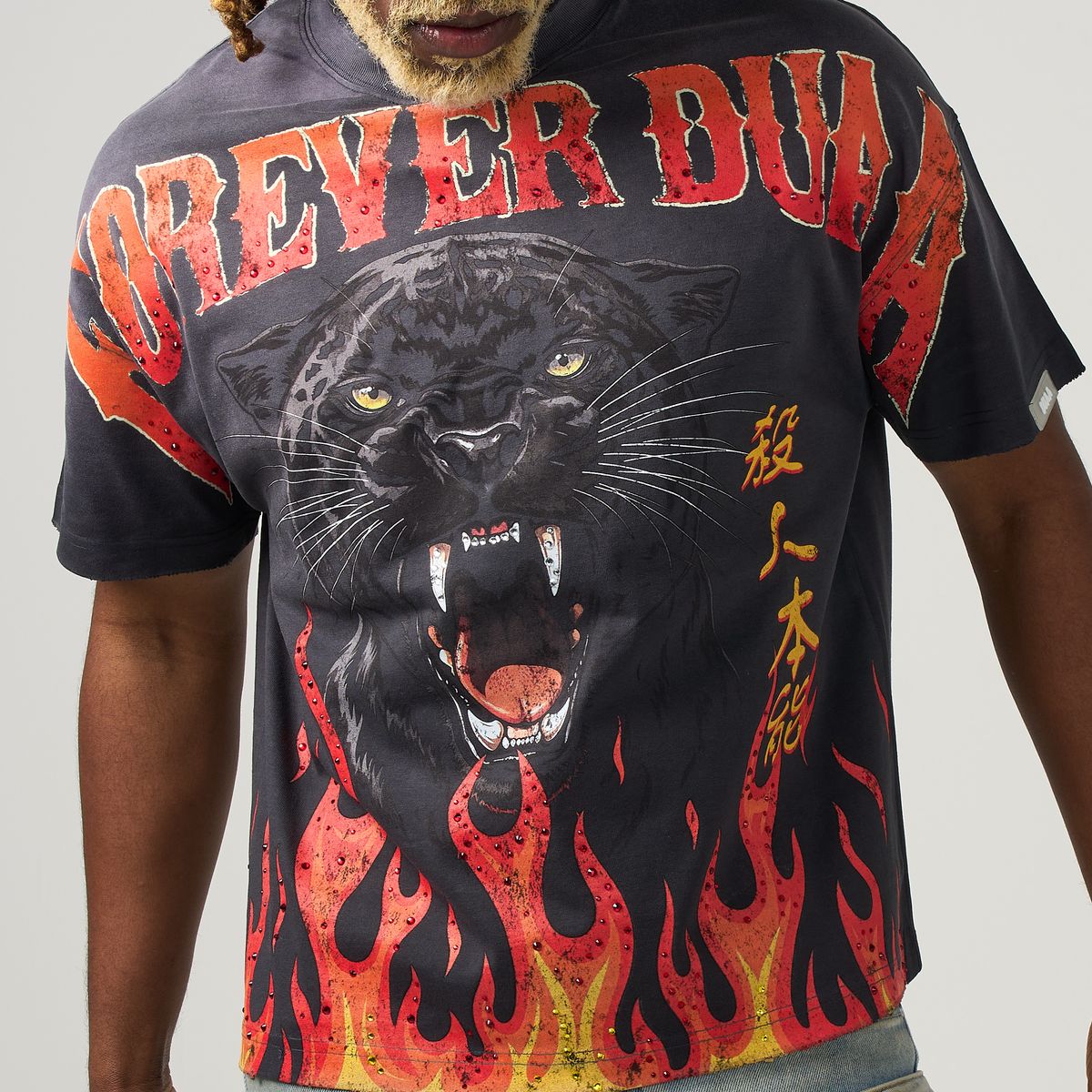 Duaa Panther Tee Black