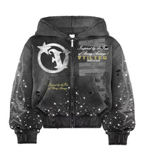 Vtilted Apex Zip Up Hoodie Vintage Black