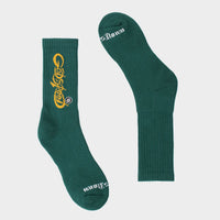 Godspeed New Age logo sock Green/yellow