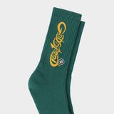 Godspeed New Age logo sock Green/yellow