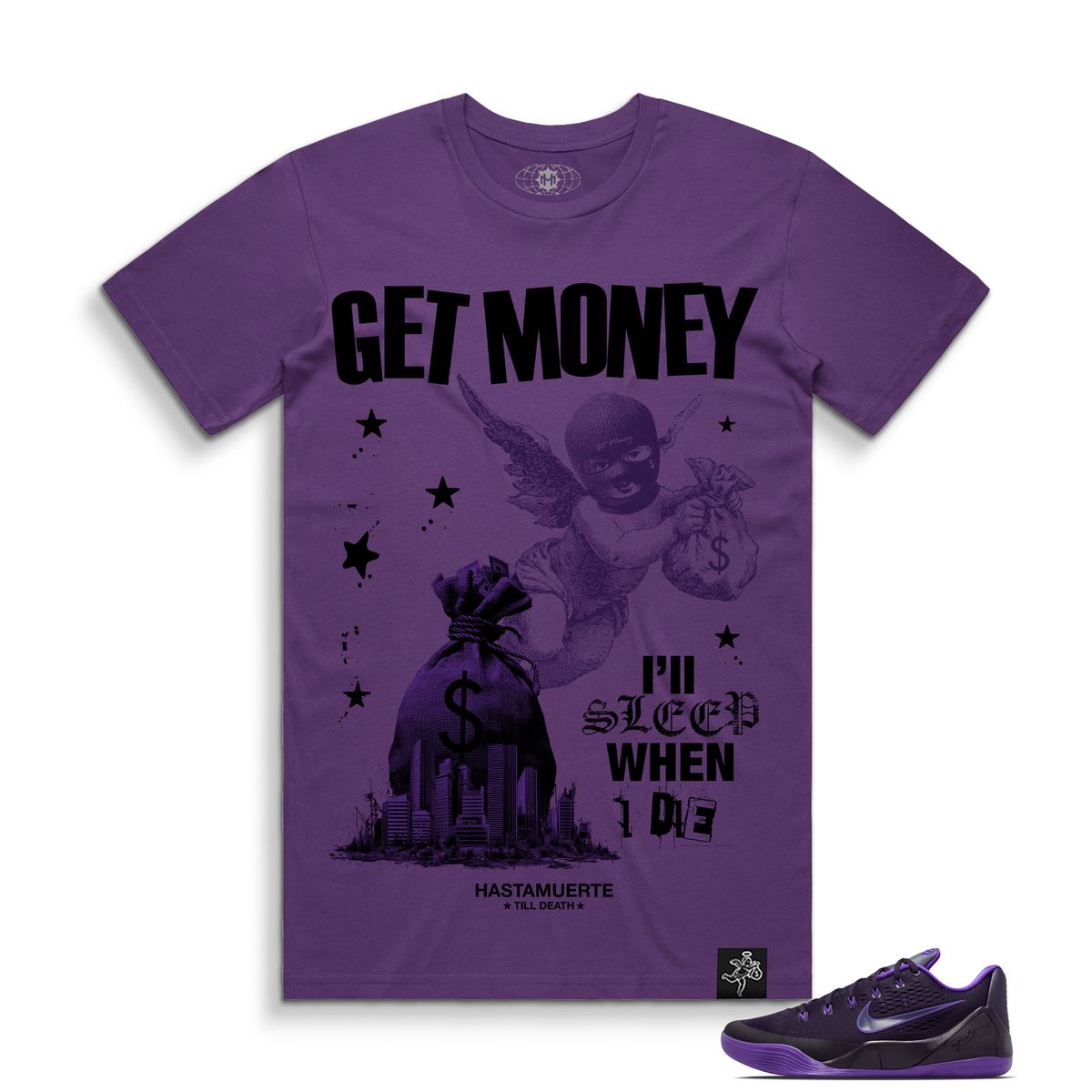 Hasta Muerte Get Money Tee Purple