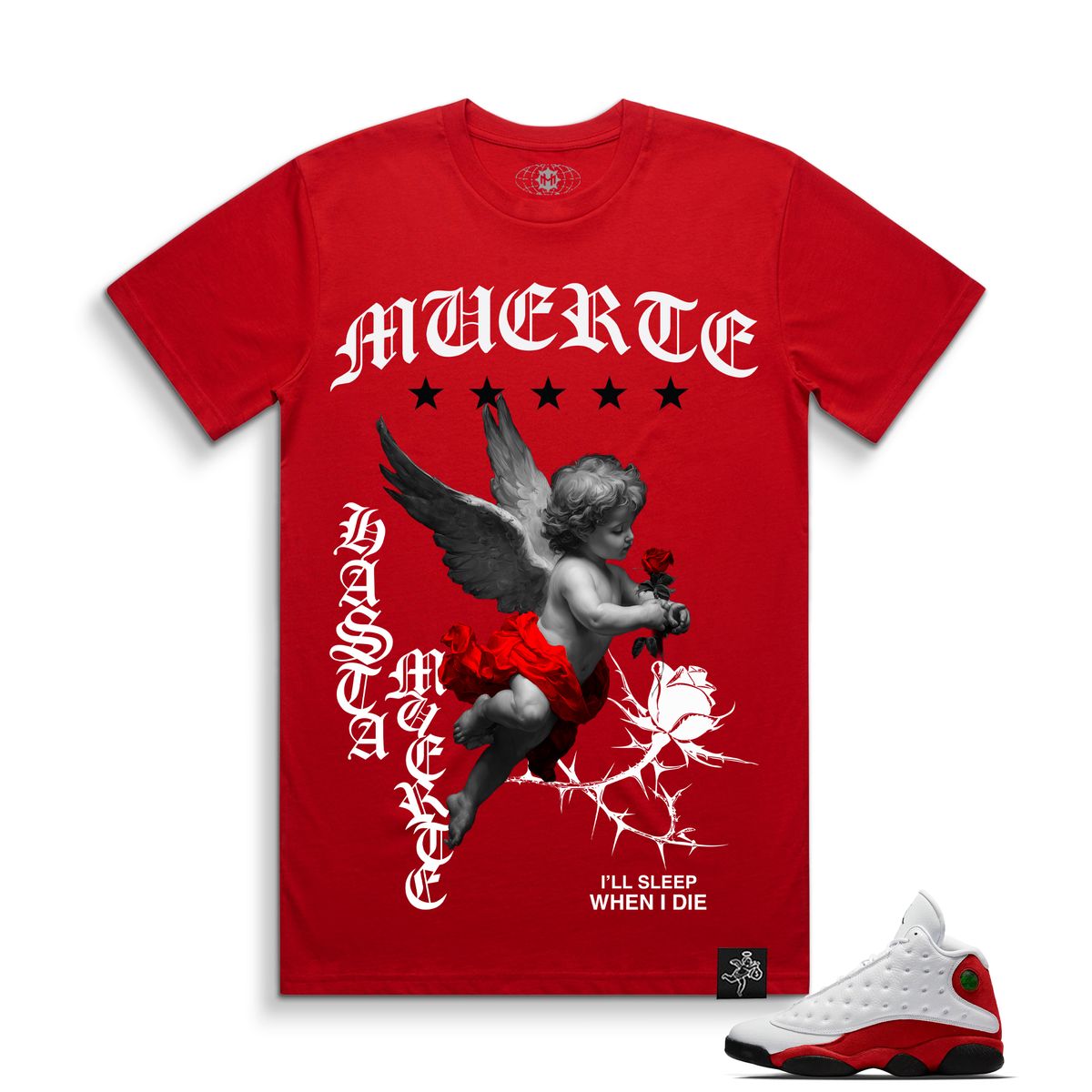 Hasta Muerte HM Flight Star Tee Red