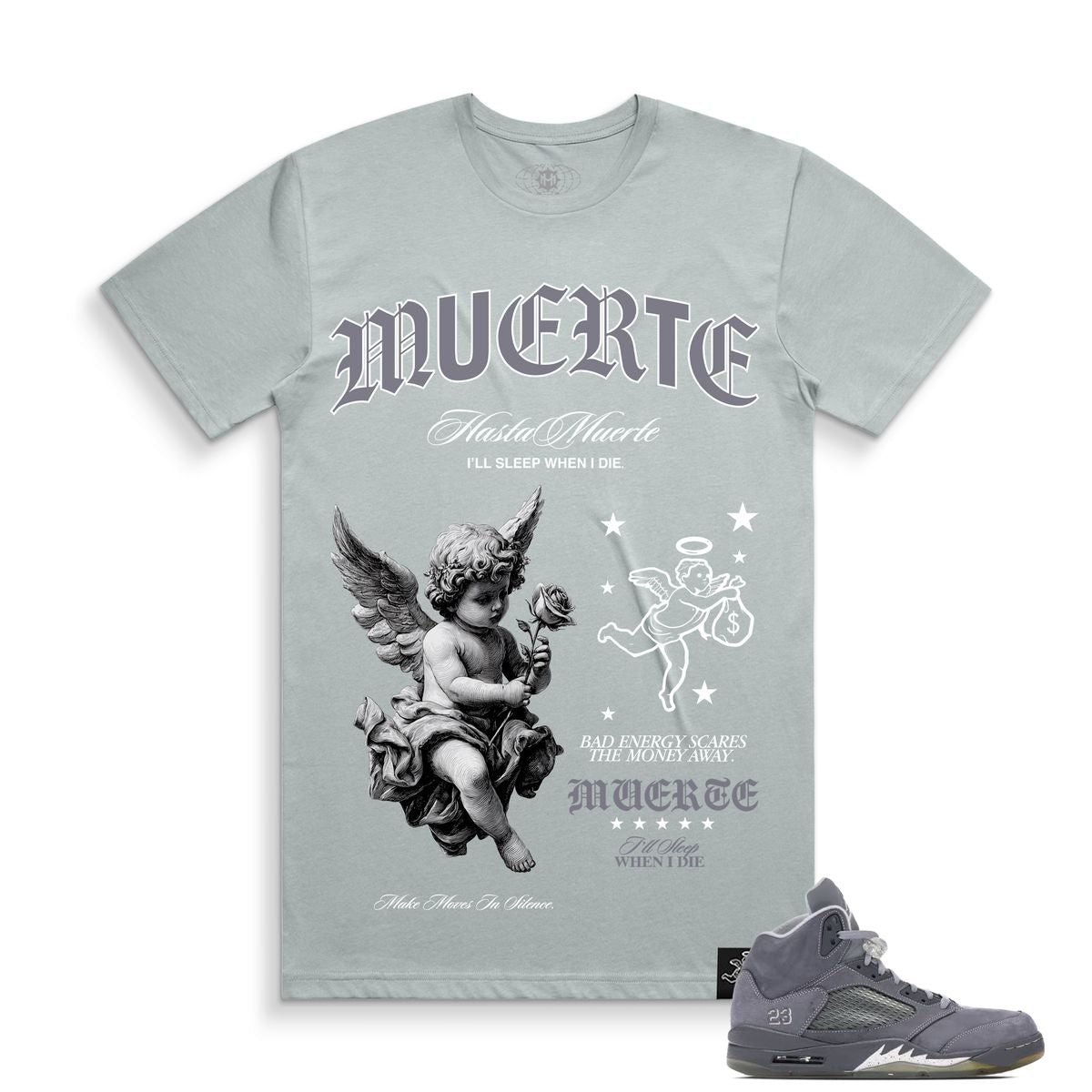 Hasta Muerte HM Rose For You Tee Smoke