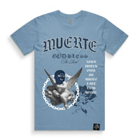 Hasta Muerte OE Chain & Rose Tee Carolina Blue