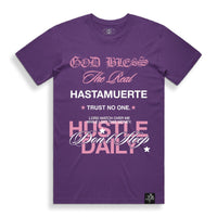 Hasta Muerte Hustle Under God WP Tee Purple