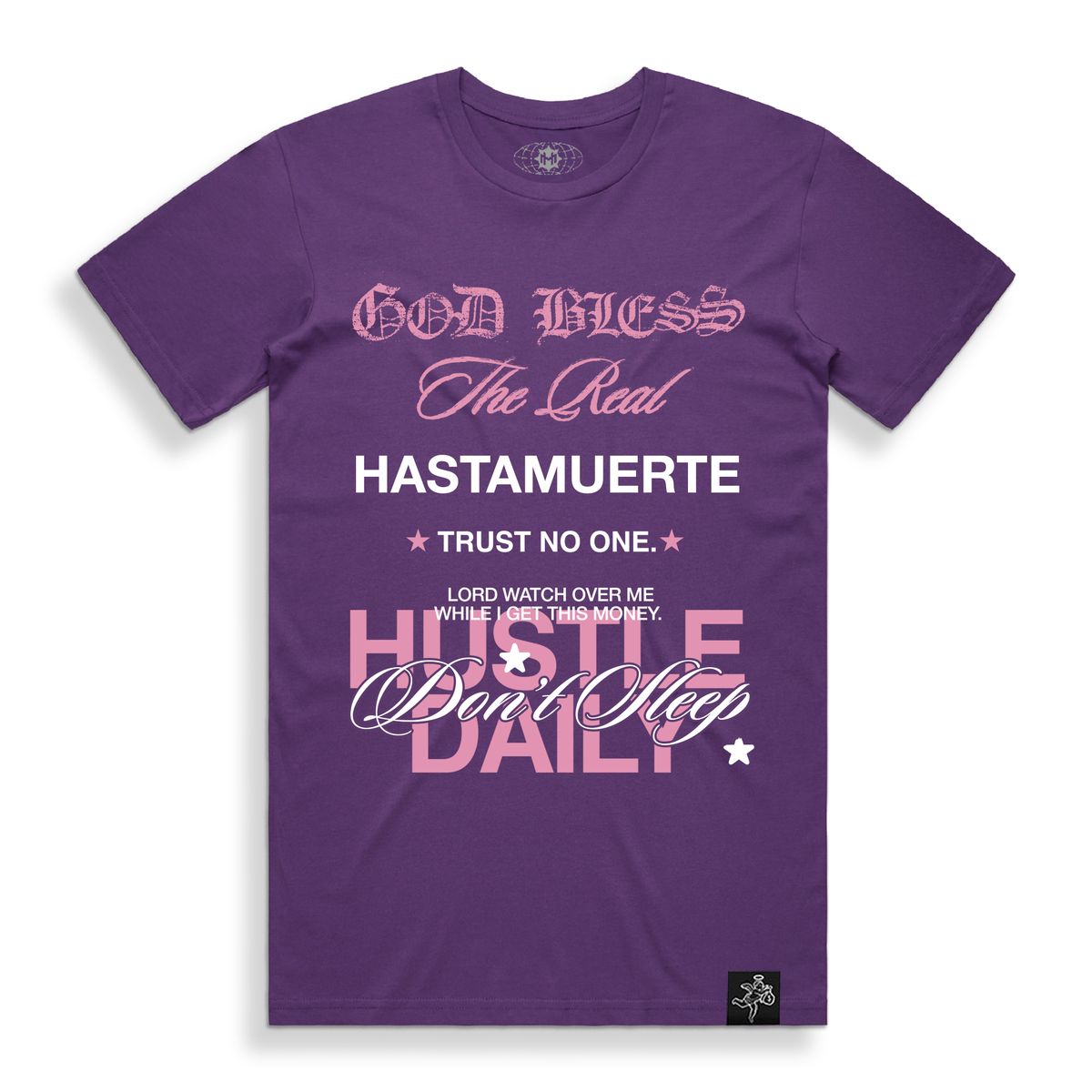 Hasta Muerte Hustle Under God WP Tee Purple