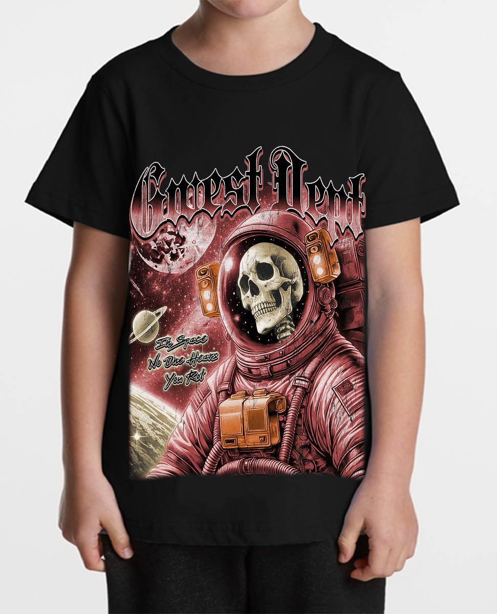 Gwest Kids Astro Ghost Tee Black