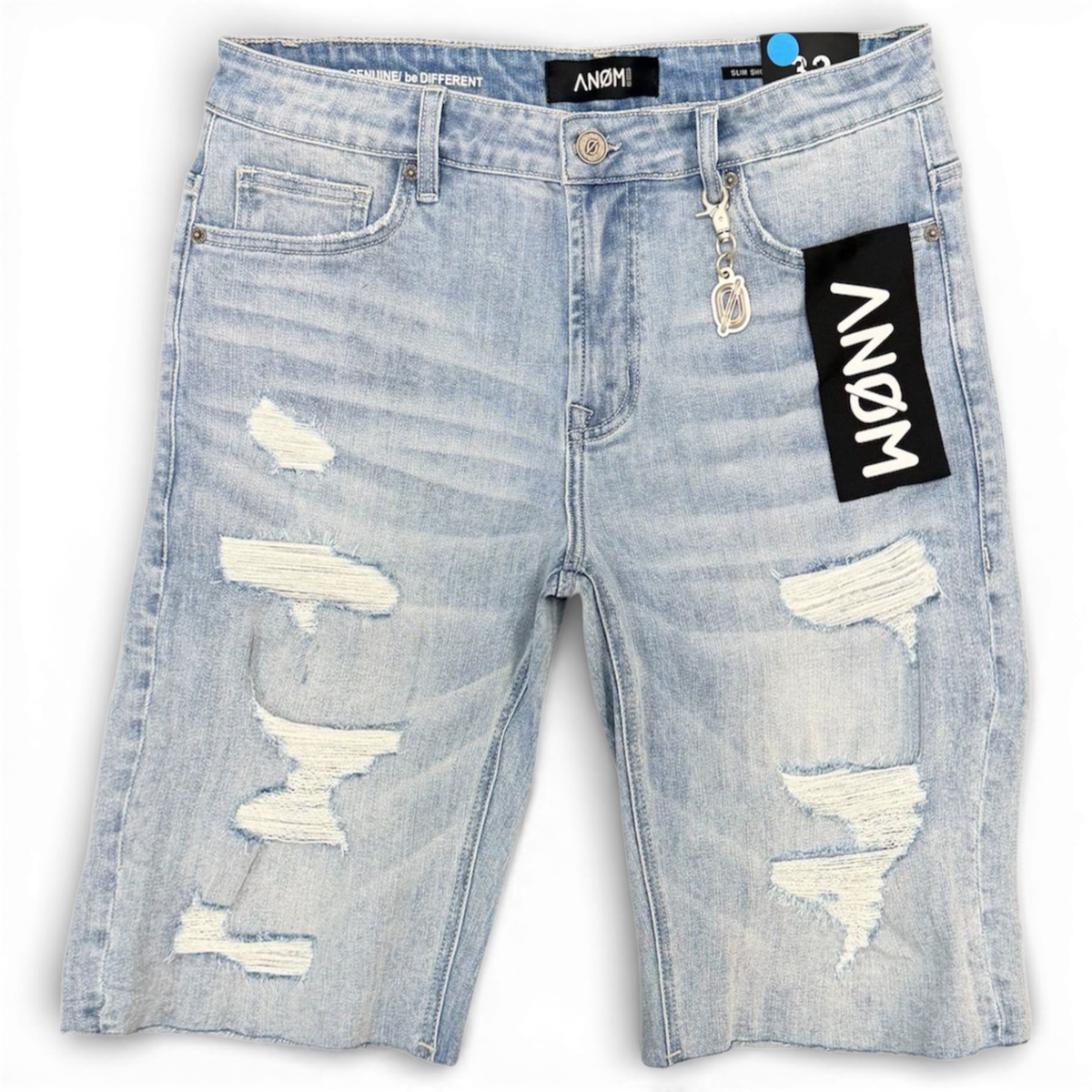 Anom 'Ghost' Denim Shorts Ice Blue Wash