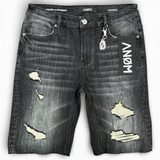 Anom 'Rigid' Denim Shorts Vintage Black Wash