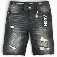 Anom 'Rigid' Denim Shorts Vintage Black Wash