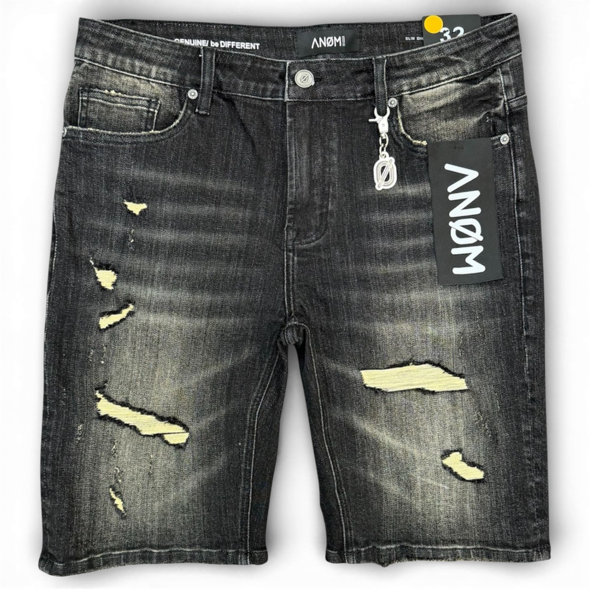 Anom 'Striker' Denim Shorts Vintage Black Wash