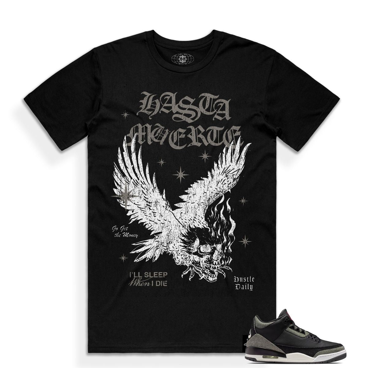 Hasta Muerte Flying Death Tee Black